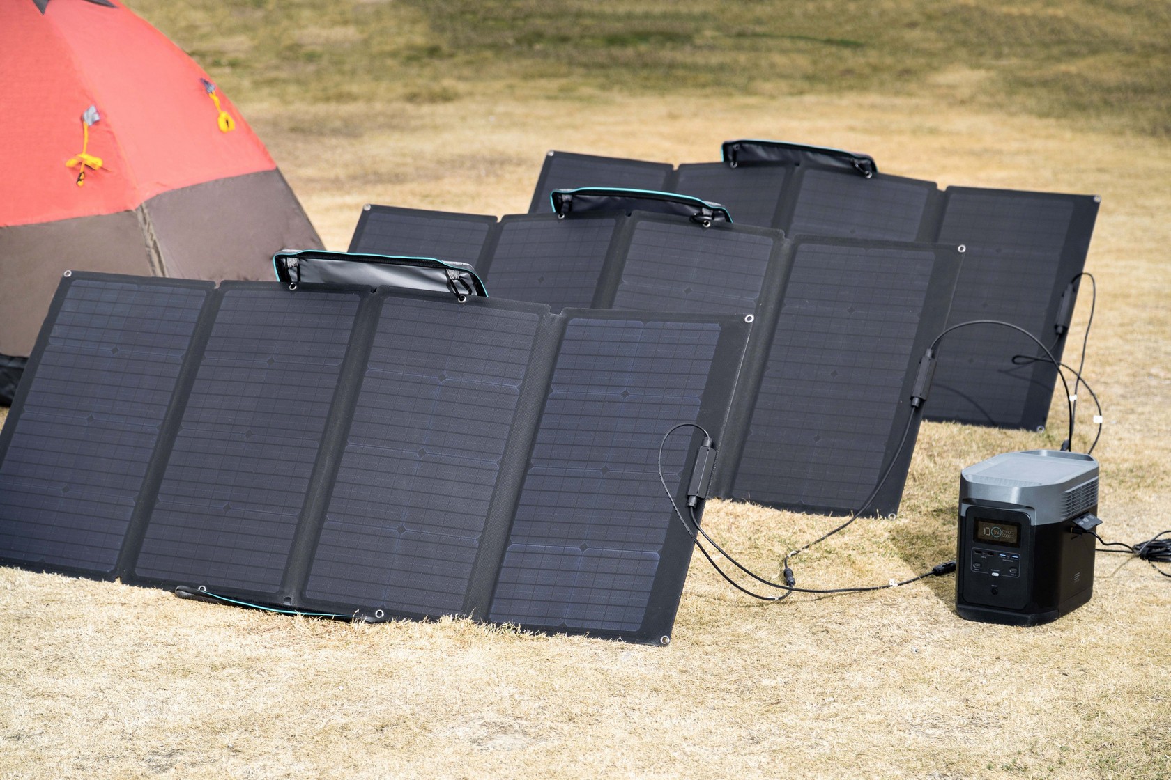 EcoFlow Panneau Solaire Portable 160W 18v Panneau Photovoltaïque Pliable